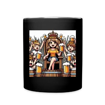 Königin der Bierfestlichkeit Illustration - Tasse einfarbig - Schwarz - Vorne