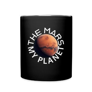 Mars-Entdecker Motiv auf Kleidung - Tasse einfarbig - Schwarz - Vorne