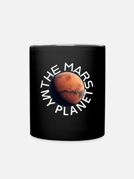 Mars-Entdecker Motiv auf Kleidung - Tasse einfarbig - Schwarz