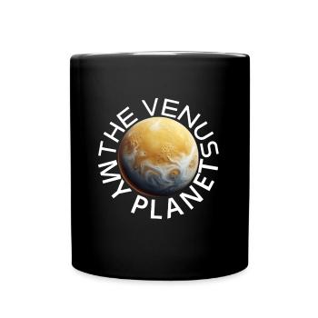 Venusplanet Motiv Design - Tasse einfarbig - Schwarz - Vorne