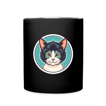 Laperm Chat Race Dessin Animé Kawaii Animal Pet - Mug uni - noir - Devant
