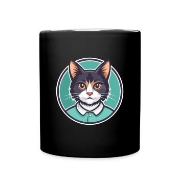Manx Chat Race Dessin Animé Kawaii Animal Pet - Mug uni - noir - Devant