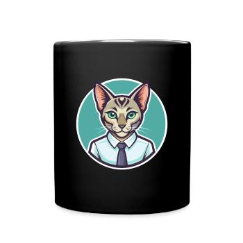 Khao Manee Chat Race Dessin Animé Kawaii Animal Pet - Mug uni - noir - Devant