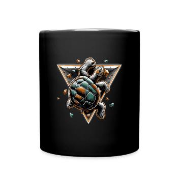 Bouldering Turtle Climbing Gift - Full Colour Mug - black - Front