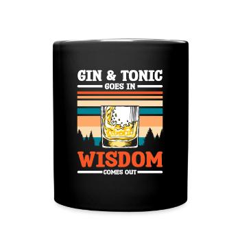 Alcohol Party Drinker Long Drink - Full Colour Mug - black - Front