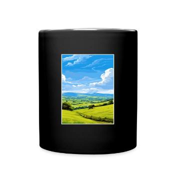Shropshire Hills Aonb Travel Poster Souvenir WPA - Full Colour Mug - black - Front