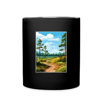 Cannock Chase Aonb Affiche de voyage Souvenir Peinture WP - Mug uni - noir - Devant