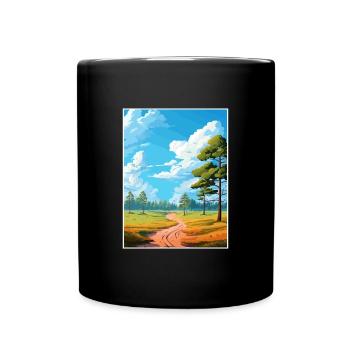 Cannock Chase Aonb Affiche de voyage Souvenir Peinture WP - Mug uni - noir - Devant