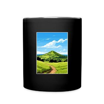 Malvern Hills Aonb Affiche de voyage Souvenir Peinture WP - Mug uni - noir - Devant