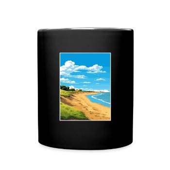 Norfolk Coast Aonb Affiche de voyage Souvenir Paint WP - Mug uni - noir - Devant