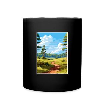 Cannock Chase Aonb Affiche de voyage Souvenir Peinture WP - Mug uni - noir - Devant