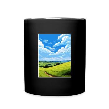 Howardian Hills Aonb Travel Poster Souvenir WPA - Full Colour Mug - black - Front