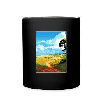 Suffolk Coast Heaths voyage affiche souvenir WPA - Mug uni - noir - Devant