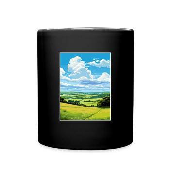 Cranborne Chase Aonb Affiche de voyage Souvenir WPA - Mug uni - noir - Devant