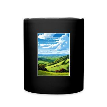 Shropshire Hills Aonb Travel Poster Souvenir WPA - Full Colour Mug - black - Front