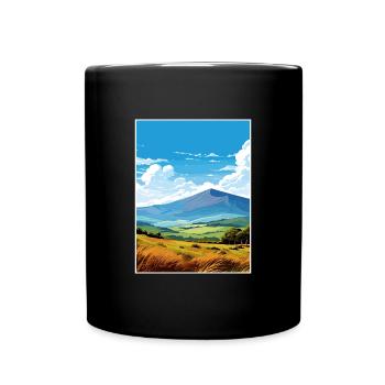 Mourne Mountains Aonb Travel Poster Souvenir WPA - Full Colour Mug - black - Front