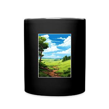 Wald Von Bowland Aonb Reiseposter Souvenir WPA - Tasse einfarbig - Schwarz - Vorne