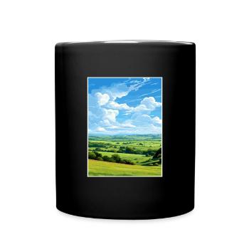 Cranborne Chase Aonb Affiche de voyage Souvenir WPA - Mug uni - noir - Devant