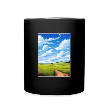 Howardian Hills Aonb Travel Poster Souvenir WPA - Full Colour Mug - black - Front