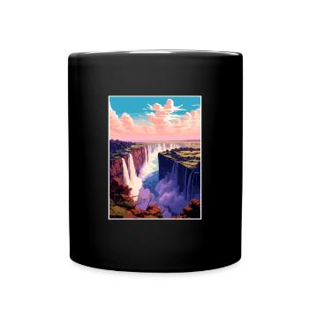 Tanzanie Affiche de voyage Souvenir Carte Postale Peinture - Mug uni - noir - Devant