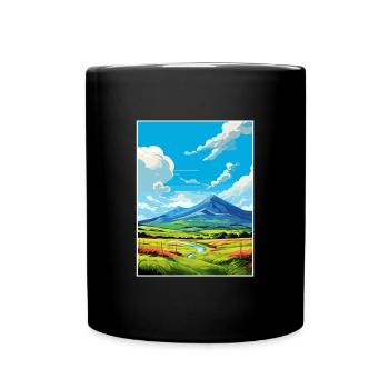 Mourne Mountains Aonb Travel Poster Souvenir WPA - Full Colour Mug - black - Front