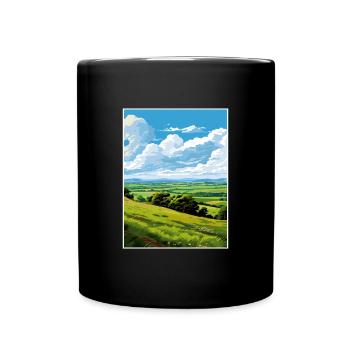 Blackdown Hills Aonb Travel Poster Souvenir WPA - Full Colour Mug - black - Front
