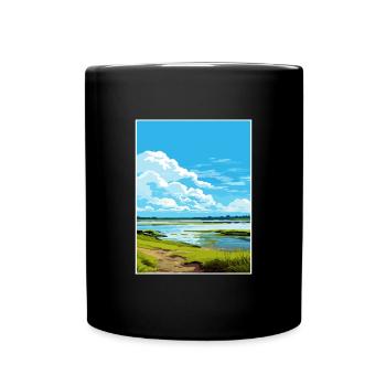Strangford Lough Aonb Reiseposter Souvenir WPA - Tasse einfarbig - Schwarz - Vorne