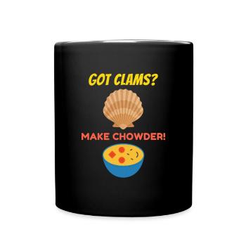 Muschelsuppe Schalentiere urkomische Meeresfrüchtesuppe - Tasse einfarbig - Schwarz - Vorne