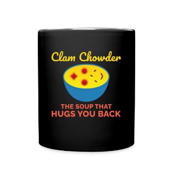 Muschelsuppe Schalentiere urkomische Meeresfrüchtesuppe - Tasse einfarbig - Schwarz - Vorne