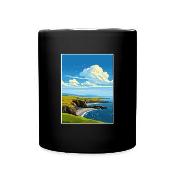 Antrim Coast And Glens Aonb Voyage Poster Souvenir - Mug uni - noir - Devant