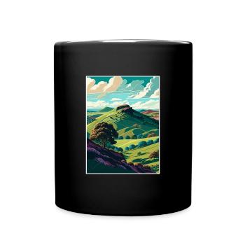 Shropshire Hills Aonb Travel Poster Souvenir WPA - Full Colour Mug - black - Front