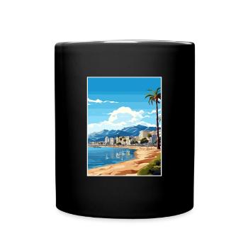 Agadir Maroc Voyage Affiche Souvenir Peinture WPA - Mug uni - noir - Devant