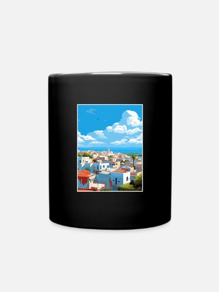 Rabat Maroc Affiche de voyage Peinture Souvenir WPA - Mug uni - noir