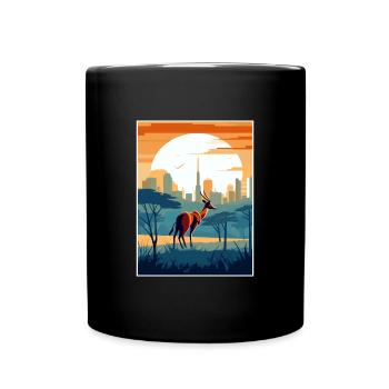Nairobi Kenia Reise Poster Souvenir Malerei WPA - Tasse einfarbig - Schwarz - Vorne
