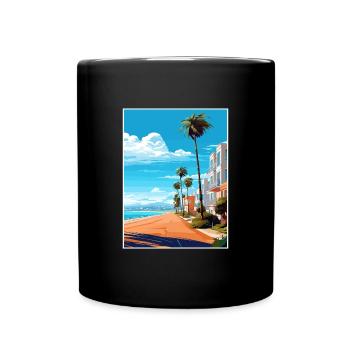Agadir Maroc Voyage Affiche Souvenir Peinture WPA - Mug uni - noir - Devant