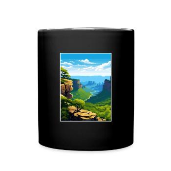 Südafrika Reise Poster Souvenir Postkarte Farbe - Tasse einfarbig - Schwarz - Vorne