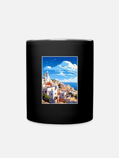 Tétouan Maroc Affiche de voyage Peinture Souvenir WPA - Mug uni - noir