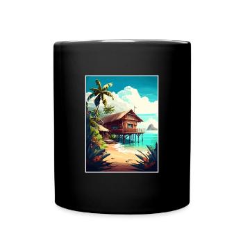 Zanzibar Tanzanie Affiche de voyage Peinture Souvenir WPA - Mug uni - noir - Devant