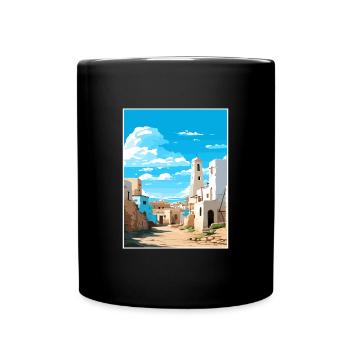 Essaouira Morocco Travel Poster Souvenir Paint WPA - Full Colour Mug - black - Front