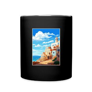 Essaouira Morocco Travel Poster Souvenir Paint WPA - Full Colour Mug - black - Front