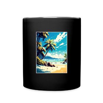 Zanzibar Tanzanie Affiche de voyage Peinture Souvenir WPA - Mug uni - noir - Devant