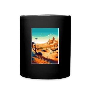 Sahara Desert Africa Travel Poster Souvenir WPA - Full Colour Mug - black - Front
