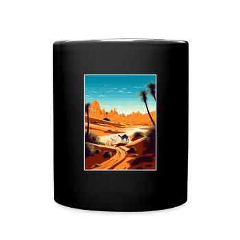 Sahara Desert Africa Travel Poster Souvenir WPA - Full Colour Mug - black - Front