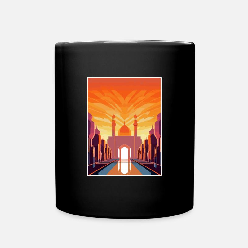 Marrakech Maroc Affiche de voyage Peinture Souvenir WPA - Mug uni - noir