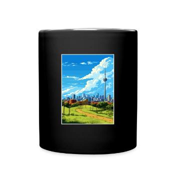 Johannesburg Südafrika Reiseposter Souvenir - Tasse einfarbig - Schwarz - Vorne