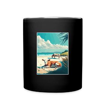 La côte sauvage Afrique du Sud Affiche de voyage souvenir - Mug uni - noir - Devant
