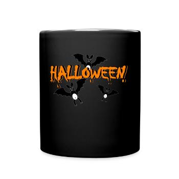 Chauves-souris d’Halloween - Mug uni - noir - Devant