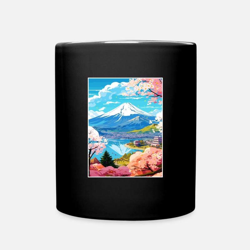 Japan Tokyo Travel Poster Souvenir Postcard Paint - Full Colour Mug - black