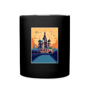 Moscou Russie Voyage Affiche Souvenir Peinture WPA - Mug uni - noir - Devant