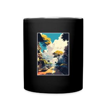 Hanoi Vietnam Reise Poster Souvenir Malerei WPA - Tasse einfarbig - Schwarz - Vorne